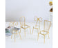 Tabletop Iron Chair Candlestick Potted Ornament Desktop Decoration Candle Holder- B