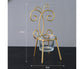 Tabletop Iron Chair Candlestick Potted Ornament Desktop Decoration Candle Holder- B