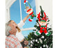 Cartoon Curtain Buckle Door Handle Pendant Holiday Decor Christmas Ornament Gift-Red