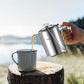 1.2L 9-Cup Stainless Steel Camping Percolator Coffee Pot Stovetop Coffee Maker 1Pc