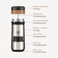 Insulated French Press Pot 320ml Outdoor Travel Portable Stainless Steel Insulated French Press Pot Tea Maker Hand-Poured Coffee Insulation Pot Teapot Black