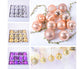 12Pcs Xmas Tree Decorative Ball Hanging Pendant Home Ornaments New Year Gift-Antique Brass