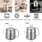 1.5L Stainless Steel Oil Filter Pot, Bacon Grease Container with Strainer for Kitchen
