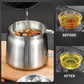 1.5L Stainless Steel Oil Filter Pot, Bacon Grease Container with Strainer for Kitchen