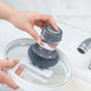 Dishwashing Brush Press Type Liquid Multifunctional Pot Cleaning with Balls (Blue)