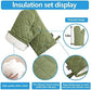 4-Piece High-Temp Resistant Kitchen Cotton Gloves and Pot Holders (Green)