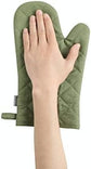 4-Piece High-Temp Resistant Kitchen Cotton Gloves and Pot Holders (Gray)