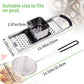 High-quality stainless steel noodle maker (with widened plastic handle and spoon) Adaptable pot maker Silver