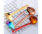 Stainless Steel Duck Mouth Oil Spoon Hanging Hot Pot Soup Ladle Scoop Tableware-Rose Gold