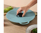 Pot Lid Reusable Heat-resistant Silicone Leak Proof Fresh-keeping Cover for Kitchen-Light Blue XL