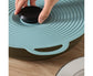 Pot Lid Reusable Heat-resistant Silicone Leak Proof Fresh-keeping Cover for Kitchen-Light Blue XL