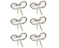 6Pcs Simple Bowknot Napkin Ring Buckle Holder Wedding Banquet Party Table Decor-Golden