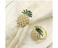 6Pcs Napkin Rings Pineapple Shape Faux Pearl Beaded Restaurant Hotel Table Decor-Silver