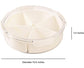 White Round Plastic Tray - Divided Serving - Food Storage