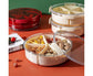 White Round Plastic Tray - Divided Serving - Food Storage