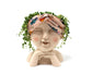 Face Flower Pot with Drainage Resin Succulent Cactus Plant Face Planter Garden Supplies-Multicolor