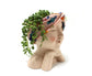Face Flower Pot with Drainage Resin Succulent Cactus Plant Face Planter Garden Supplies-Multicolor