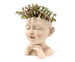 Face Flower Pot with Drainage Resin Succulent Cactus Plant Face Planter Garden Supplies-Multicolor