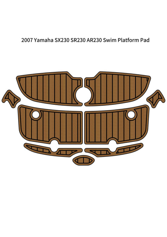 2007 Yamaha SX230 SR230 AR230 Swim Platform Pad Boat EVA Foam Teak Floor Mat SeaDek MarineMat Gatorstep Style Self Adhesive