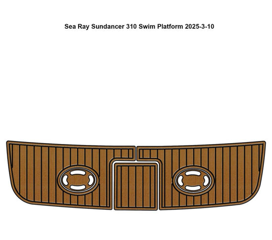 Sea Ray 310 Sundancer Swim Platform Pad Boat EVA Foam Faux Teak Deck Floor Mat SeaDek MarineMat Gatorstep Style Self Adhesive