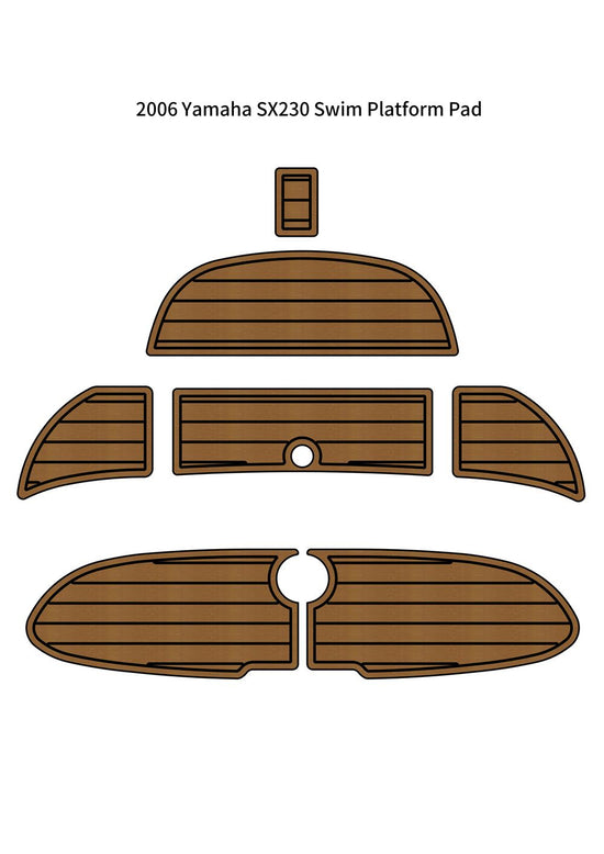 2006 & Earlier Yamaha SX230 Swim Platform Pad Boat EVA Foam Teak Deck Floor Mat SeaDek MarineMat Gatorstep Style Self Adhesive