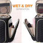 Travel Makeup Bag with Handle — Large Multi-Compartment Cosmetic Organizer, Portable Toiletry Bag for Women