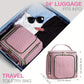 Travel Makeup Bag with Handle — Large Multi-Compartment Cosmetic Organizer, Portable Toiletry Bag for Women