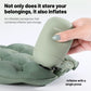 Portable Outdoor Inflatable Seat Cushion, Multi-Functional Inflatable Storage Box and Seat Cushion Combo, Portable Folding Seat Cushion for Camping and Travel, Portable Push-to-Inflate Cushion - Olive Green