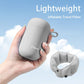 Portable Inflatable Travel Neck Pillow, Nap Pillow, Comfortable Neck Support for Long Trips, Easy to Pack for Business Trips and Travel, Foldable and Slim Travel Pillow - Gray