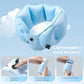 Portable Inflatable Travel Neck Pillow, Nap Pillow, Comfortable Neck Support for Long Trips, Easy to Pack for Business Trips and Travel, Foldable and Slim Travel Pillow - Gray