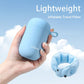 Portable Inflatable Travel Neck Pillow, Nap Pillow, Comfortable Neck Support for Long Trips, Easy to Pack for Business Trips and Travel, Foldable and Slim Travel Pillow - Blue