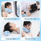 Portable Inflatable Travel Neck Pillow, Nap Pillow, Comfortable Neck Support for Long Trips, Easy to Pack for Business Trips and Travel, Foldable and Slim Travel Pillow - Blue