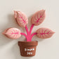 Household Food Bag Freshness Sealing Clips, Creative Plant Pot Magnetic Clips, Multifunctional Fridge Magnet Clips, Cute Leaf-Shaped Food Bag Clips，2-pack - Pink + Green