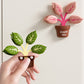 Household Food Bag Freshness Sealing Clips, Creative Plant Pot Magnetic Clips, Multifunctional Fridge Magnet Clips, Cute Leaf-Shaped Food Bag Clips - Green