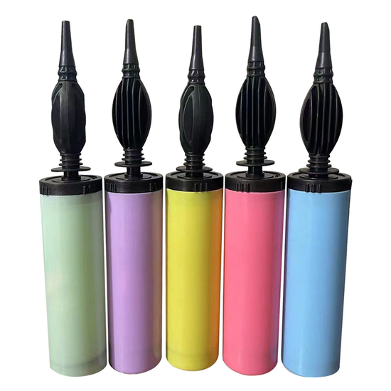 Hand-held balloon pump, macaron-colored plastic inflator, manual inflation tool specifically designed for party balloons; colors shipped at random