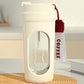 Electric Automatic Mixing Cup, One-Button Shaker Cup, Food-Grade Portable Coffee/Water Cup with Dual Spouts, Type-C Charging, Portable Leak-Proof Electric Mixing Cup with Carrying Strap—White