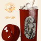 Electric Automatic Mixing Cup, One-Button Shaker Cup, Food-Grade Portable Coffee/Water Cup with Dual Spouts, Type-C Charging, Portable Leak-Proof Electric Mixing Cup with Carrying Strap—White