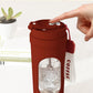 Electric Automatic Mixing Cup, One-Button Shaker Cup, Food-Grade Portable Coffee/Water Cup with Dual Spouts, Type-C Charging, Portable Leak-Proof Electric Mixing Cup with Carrying Strap—Red