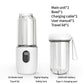 Portable Electric Juicer Cup, with Digital Display, for Home Use, High-Power 16-Blade Head, Large-Capacity Outdoor Portable Wireless Charging Juicer Cup, Food-Grade Material with Child Safety Lock Design - White