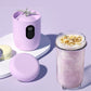Portable Electric Juicer Cup, with Digital Display for Home Use, High-Power 16-Blade Head, Large-Capacity Outdoor Portable Wireless Charging Juicer Cup, Food-Grade Material with Child Safety Lock Design - Pink