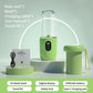 Portable Electric Juicer Cup, with Digital Display for Home Use, High-Power 16-Blade Head, Large-Capacity Outdoor Portable Wireless Charging Juicer Cup, Food-Grade Material with Child Safety Lock Design - Green