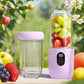 Portable Electric Juicer Cup, with Digital Display for Home Use, High-Power 16-Blade Head, Large-Capacity Outdoor Portable Wireless Charging Juicer Cup, Food-Grade Material with Child Safety Lock Design - Green
