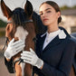 Equestrian Riding Gloves, Full-Palm Silicone Anti-Slip & Durable Touchscreen Model, Ice-Silk Cooling, Breathable, and UV-Protective, Suitable for Outdoor Sports, Driving, and Training—White-XL