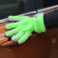 Double-Sided Chenille Car Wash Glove, Paint-Safe Coral Fleece Car Cleaning Glove, Five-Finger Design, Absorbs Water and Removes Dirt Easily, Car Cleaning Tool, Home and Car Cleaning Tool - Orange