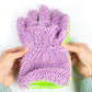 Double-Sided Chenille Car Wash Glove, Paint-Safe Coral Fleece Car Cleaning Glove, Five-Finger Design, Absorbs Water and Removes Dirt Easily, Car Cleaning Tool, Home and Car Cleaning Tool - Orange