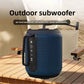 Outdoor Waterproof Portable Bluetooth Speaker, IPX5 Waterproof Subwoofer, 24-Hour Battery Life, RGB Lighting Wireless Speaker, Ideal for Camping and Home Use - White