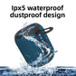 Outdoor Waterproof Portable Bluetooth Speaker, IPX5 Waterproof Subwoofer, 24-Hour Battery Life, RGB Lighting Wireless Speaker, Ideal for Camping and Home Use - White