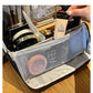 Portable Multi-Functional Toiletry Bag, Stand-Up Large-Capacity Storage Bag for Makeup Brushes, Cosmetics, and Toiletries, Jinbu Multi-Compartment Storage Bag - Yellow