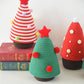 Christmas-themed cotton yarn woven storage basket, Christmas tree-shaped desktop storage box with lid, entryway key and remote control holder - cosmetic storage box - red