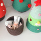 Christmas-themed cotton yarn woven storage basket, Christmas tree-shaped desktop storage box with lid, entryway key and remote control organizer - cosmetic storage box - red and white